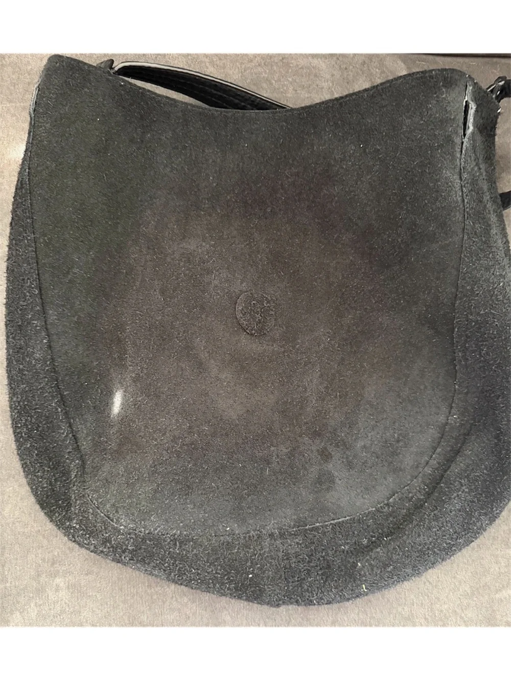 Rebecca Minkoff Black Slouch Hobo Leather Shoulder Bag with Suede Tassles.